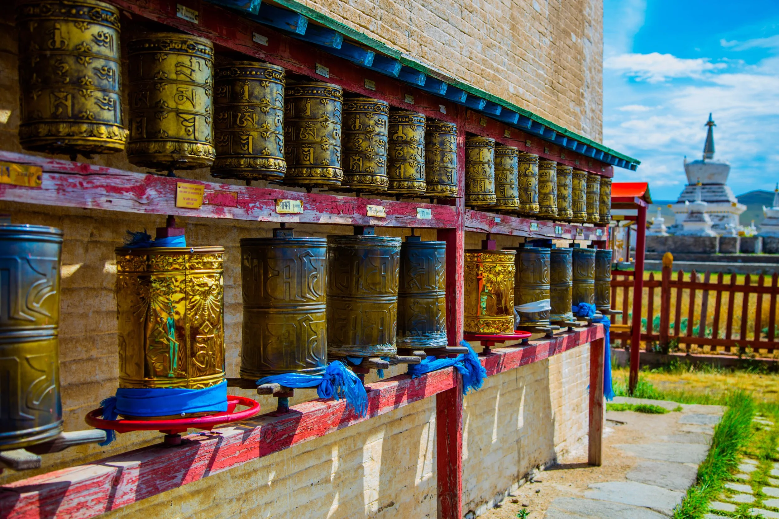 Prayer wheels Mongolia