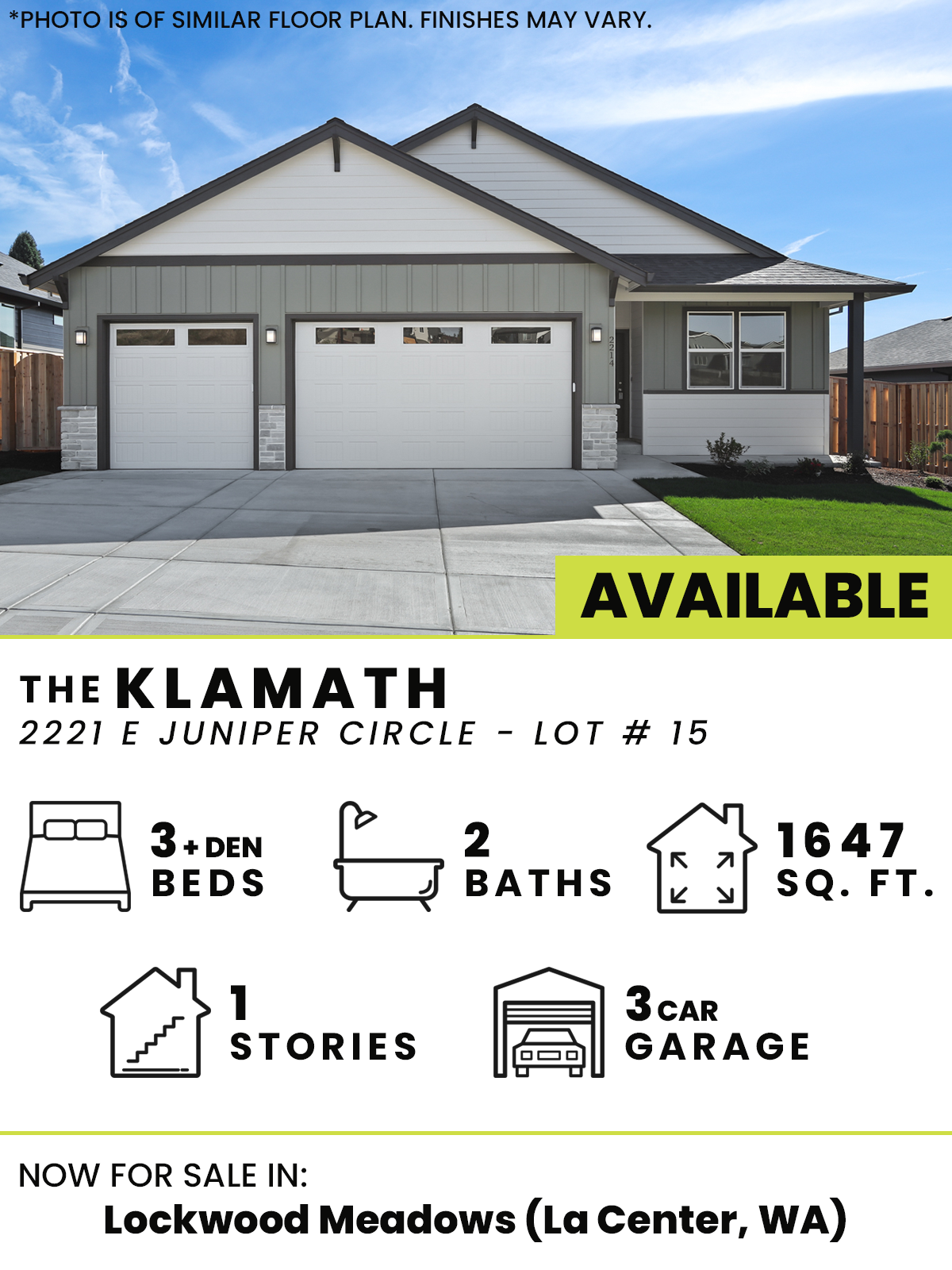  Lockwood Meadows  3  2  1  3  1647 