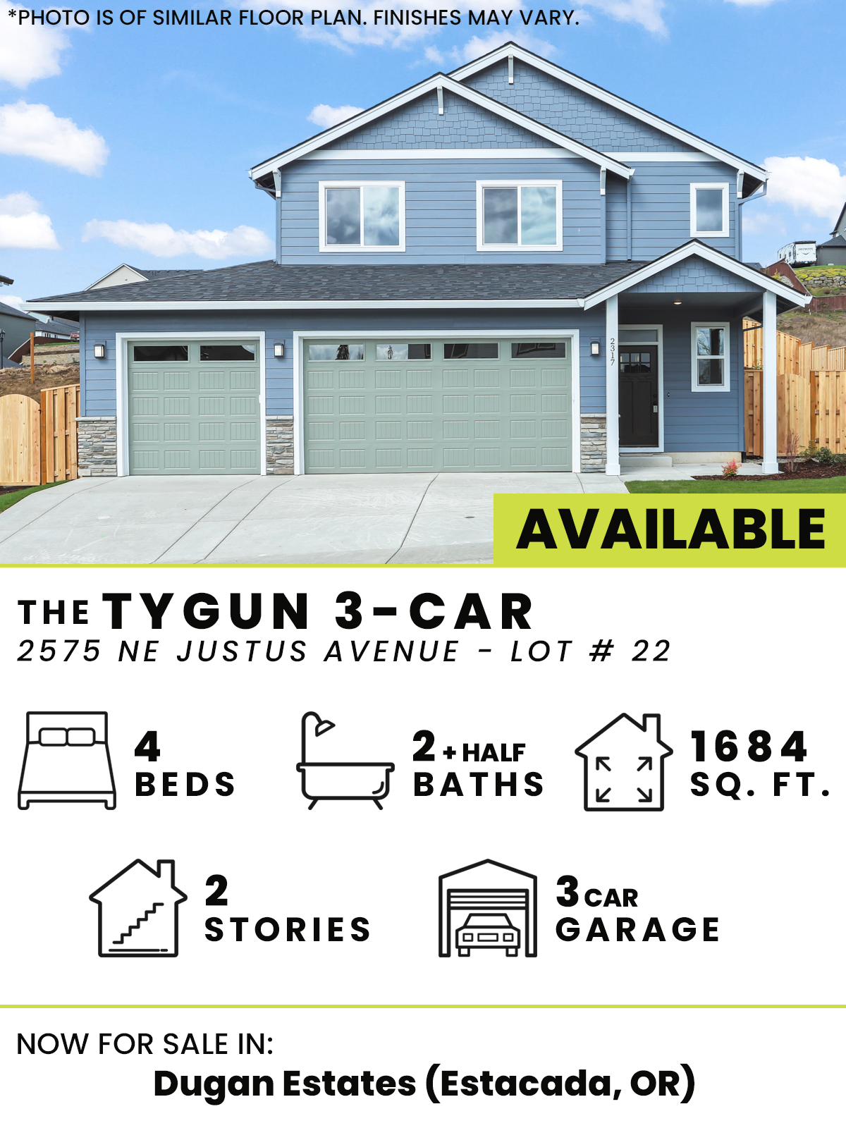  Dugan Estates  4  2,Half  2  3  1684 