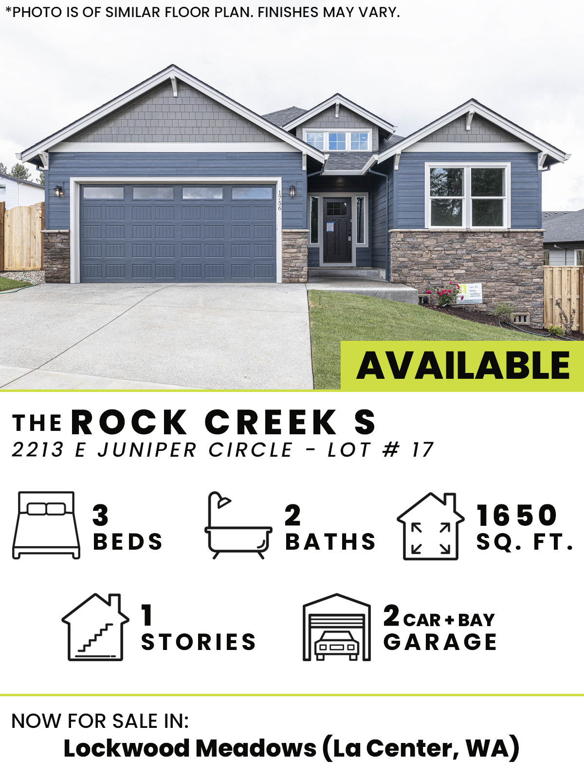  Lockwood Meadows  3  2  1  2,Bay  1650 