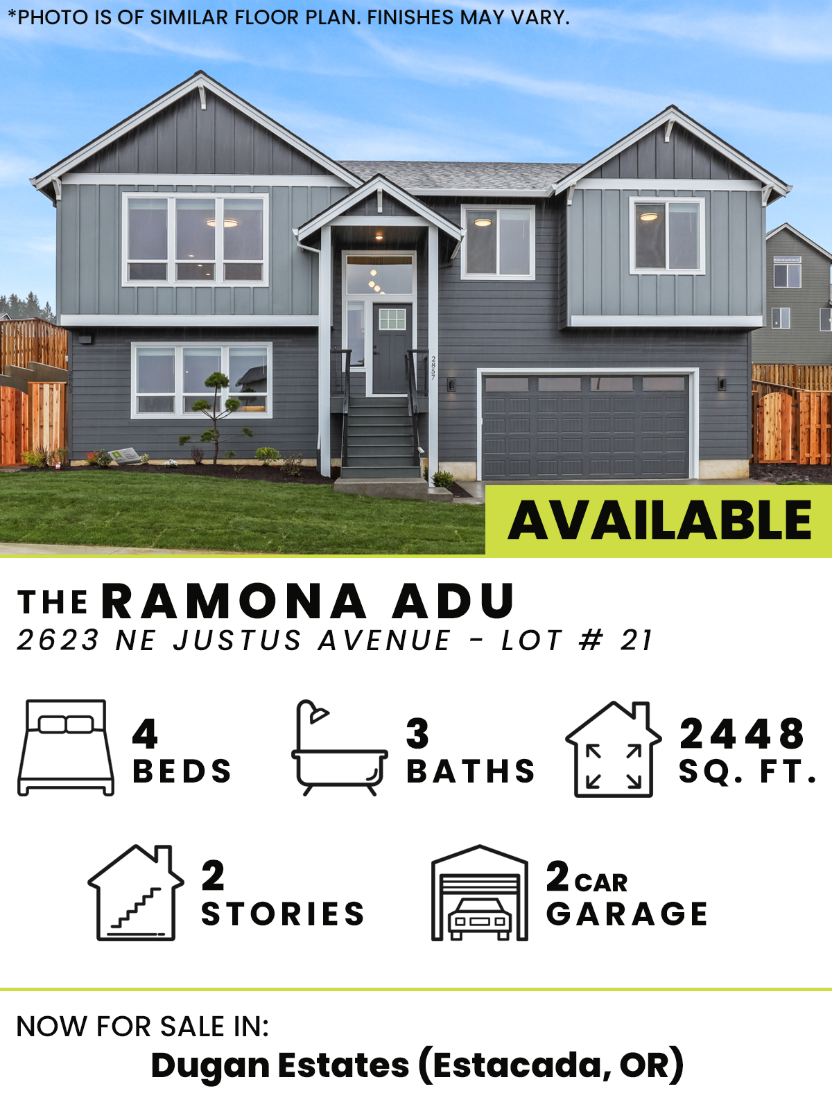 Dugan Estates  4  3  2  2  2448 