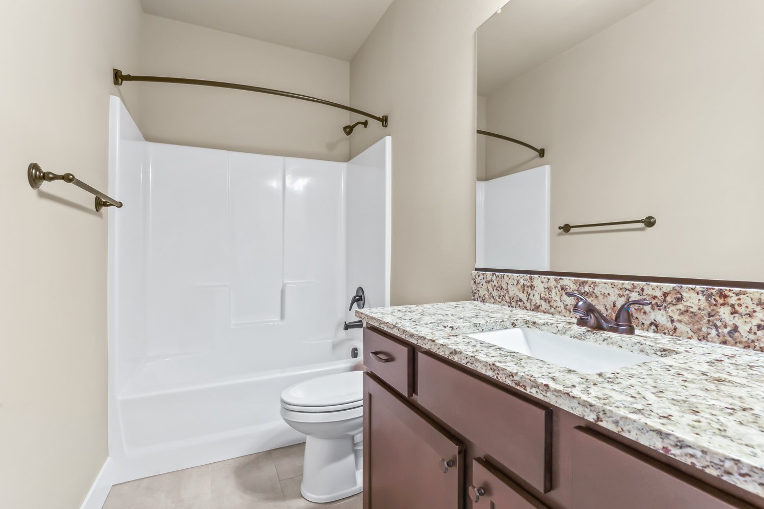 Bathroom, Countertop and backsplash Granite Giallo Napoli, Shower.jpg