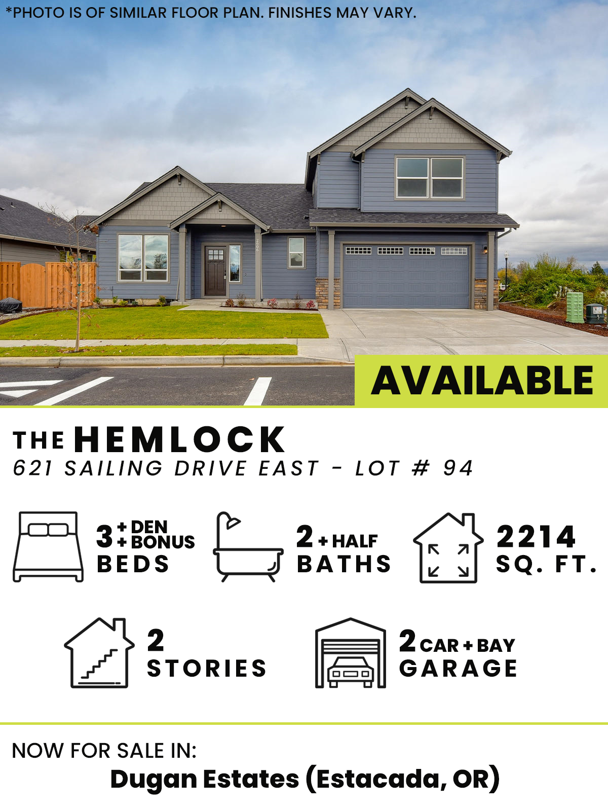  Dugan Estates  3,Den,Bonus  2  2  2,Bay  2214 