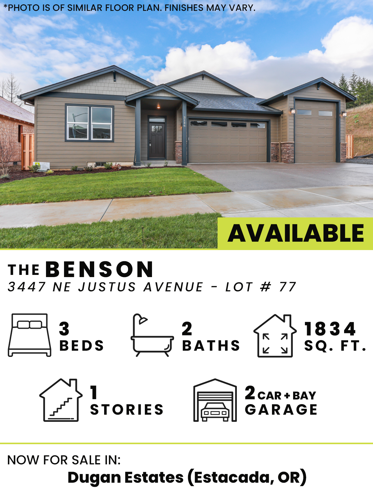  Dugan Estates  3  2  1  2,Bay  1834 