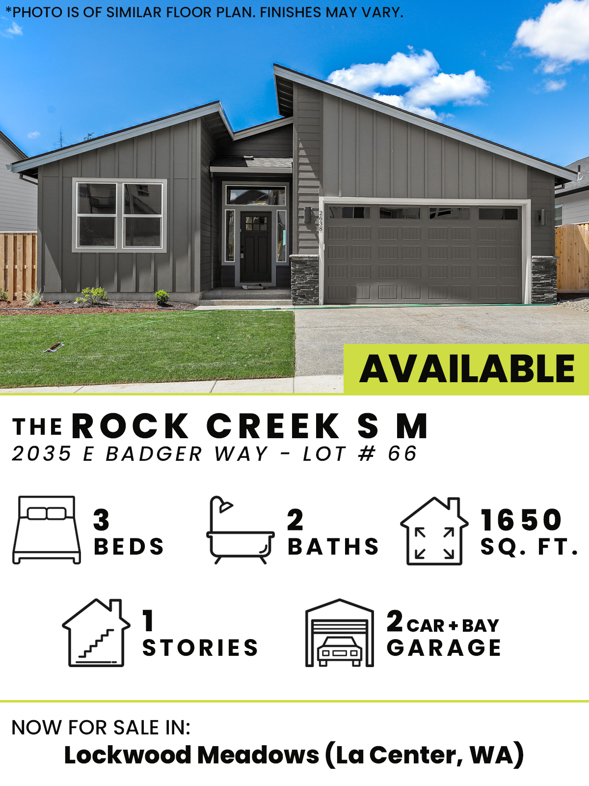  Lockwood Meadows  3  2  1  2,Bay  1650 