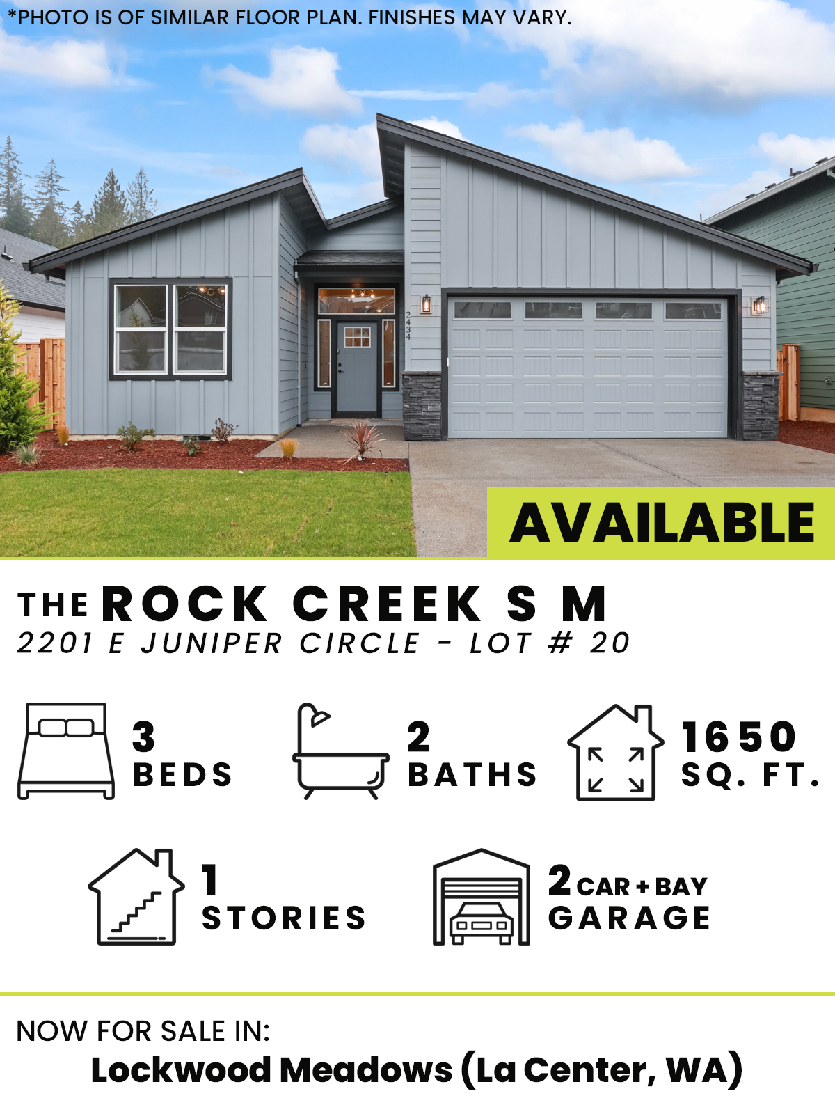  Lockwood Meadows  3  2  1  2,Bay  1650 
