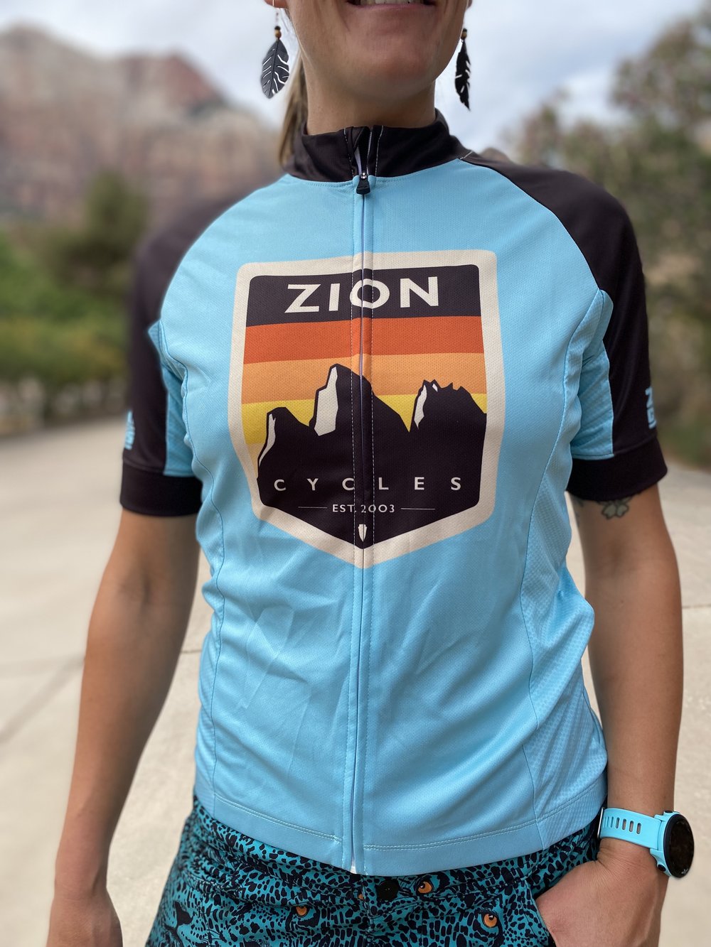 Zion Cycles Blue Women's Cycling Jersey For Sale — ZION CYCLES