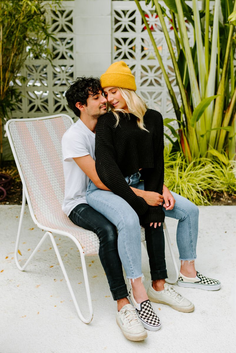 Retro Poolside Couples Session