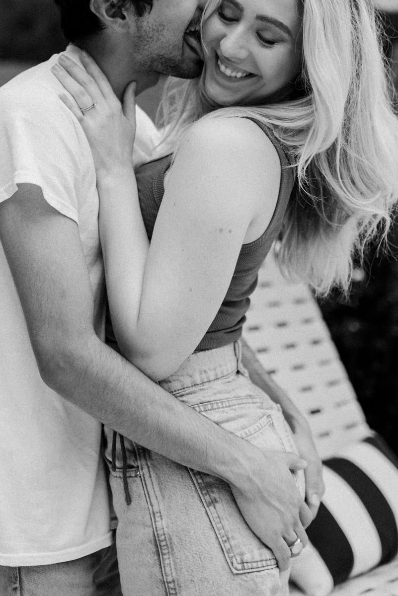 Retro Poolside Couples Session