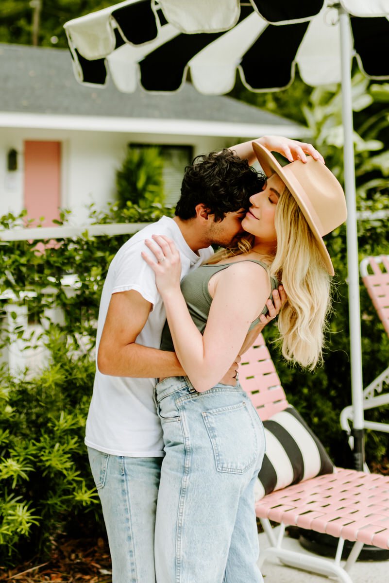 Retro Poolside Couples Session