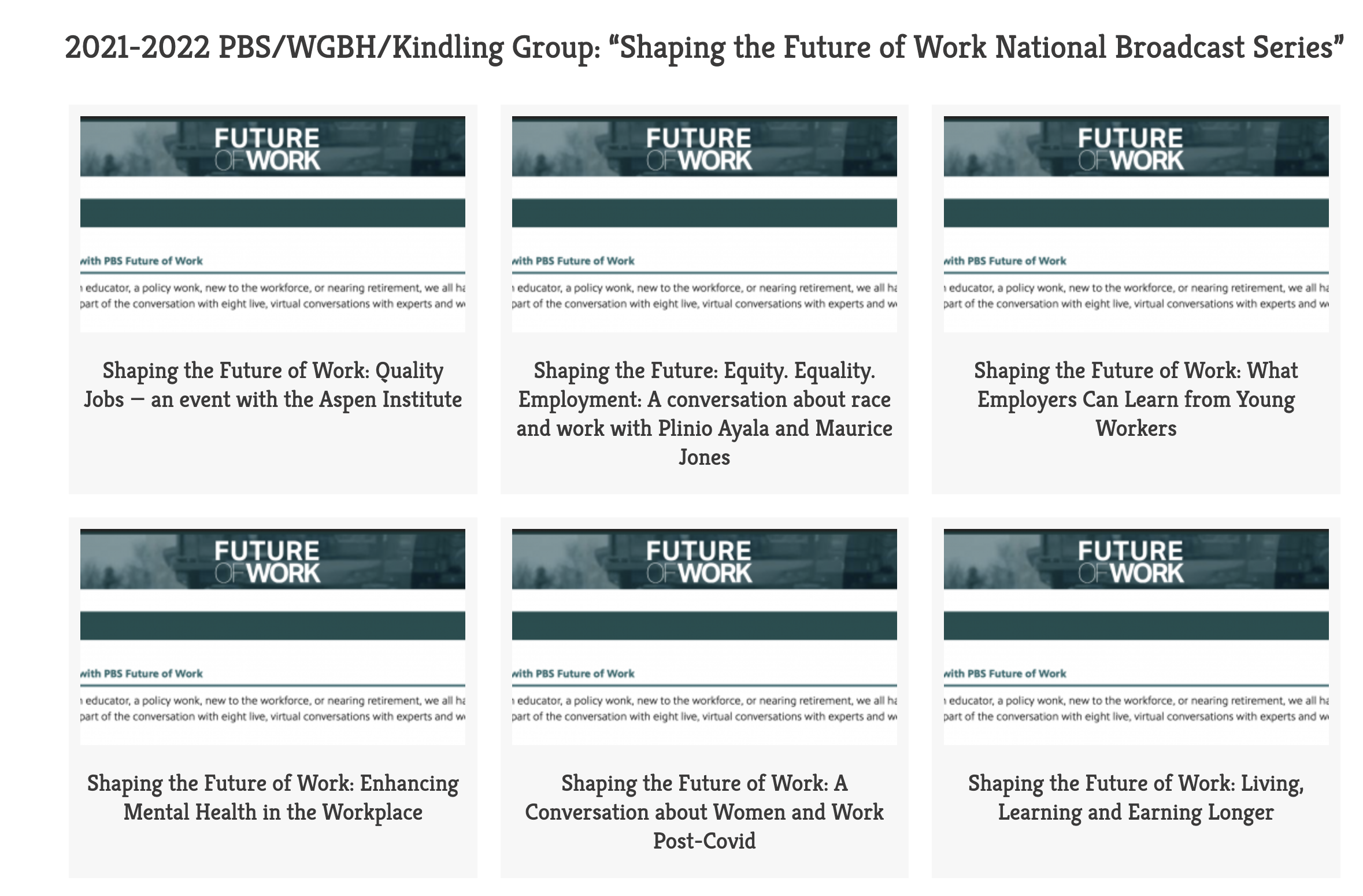 Future of Work: Event Panel Coordination