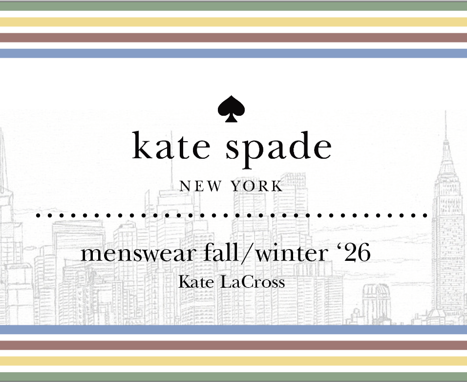 Menswear for Kate Spade