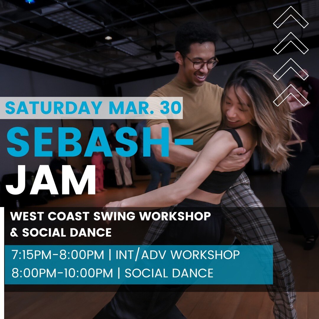 This month, it's back: The SeBASH-Jam 🪩🎉⁠
⁠
Join your host and Go Dance instructor, Sebastian, for a night full of West Coast Swing. This event will kick off with a Intermediate to Advanced West Coast Swing workshop at 7:15pm, and roll into the soc