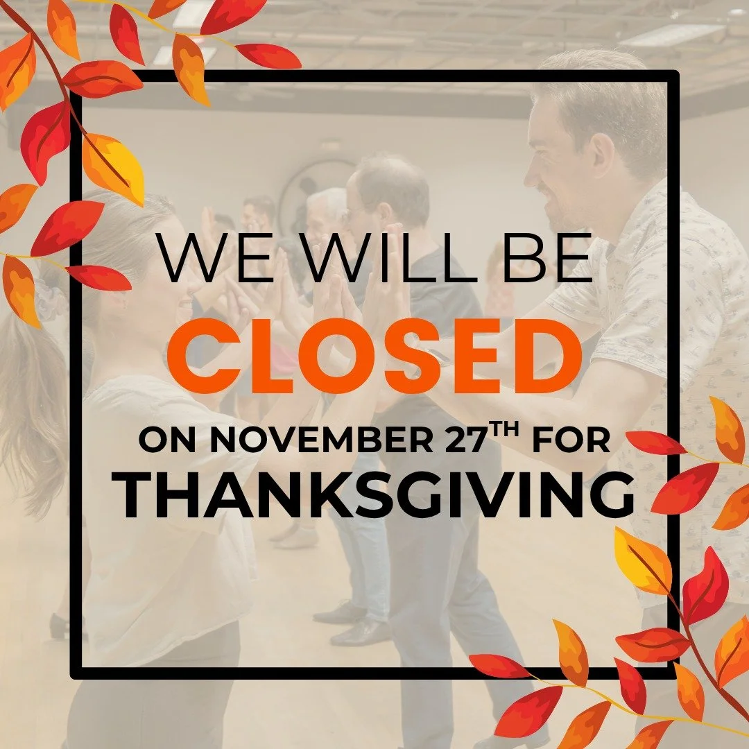 Hello, dancers! Go Dance Studio will be closed for Thanksgiving. 🦃 Enjoy the holiday with your loved ones - and we'll see you back on the dance floor Friday, Nov. 28th.