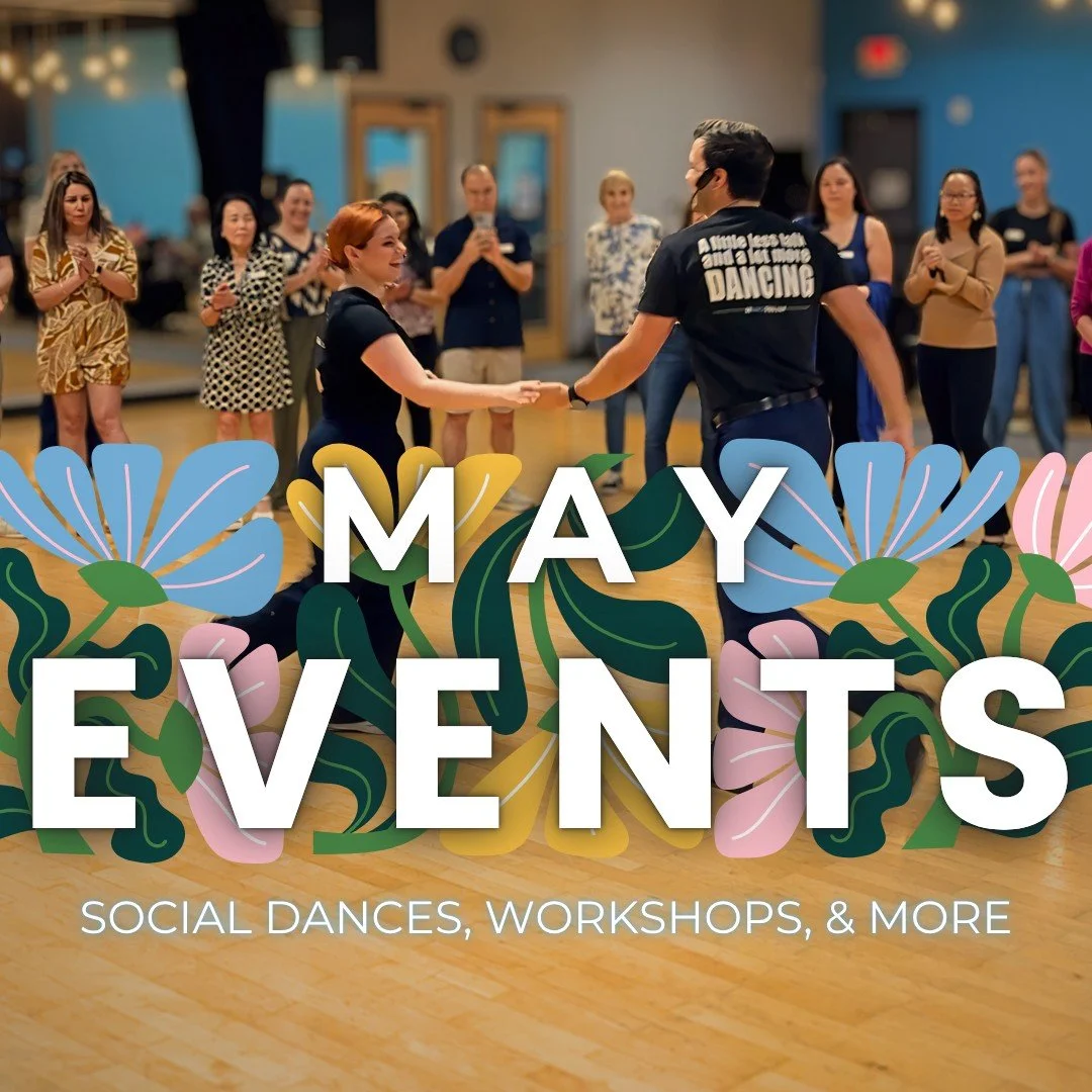 🌼 Hello, May! 🌼

We&rsquo;ve got a full lineup of exciting events at the studio&mdash; a competition intensive, Milonga and socials for Salsa &amp; Bachata and WCS are all on the calendar. 💃🕺

Be sure to join us for our Open House on May 2nd&mdas