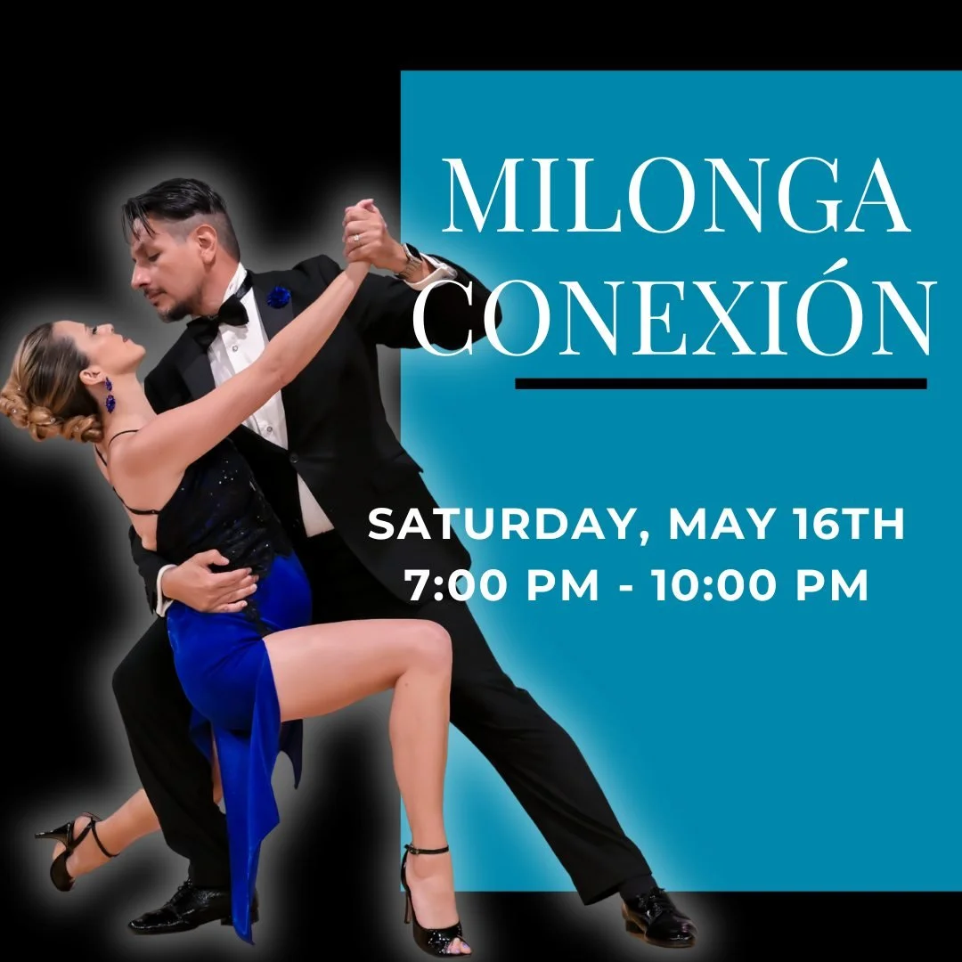 Coming up this weekend: Milonga Conexi&oacute;n is back at Go Dance! 🎉

Enjoy a lovely night of Argentine Tango this Saturday starting at 7:00 pm with Ricardo &amp; Lindsey.

Click the link in our bio to pre-register!