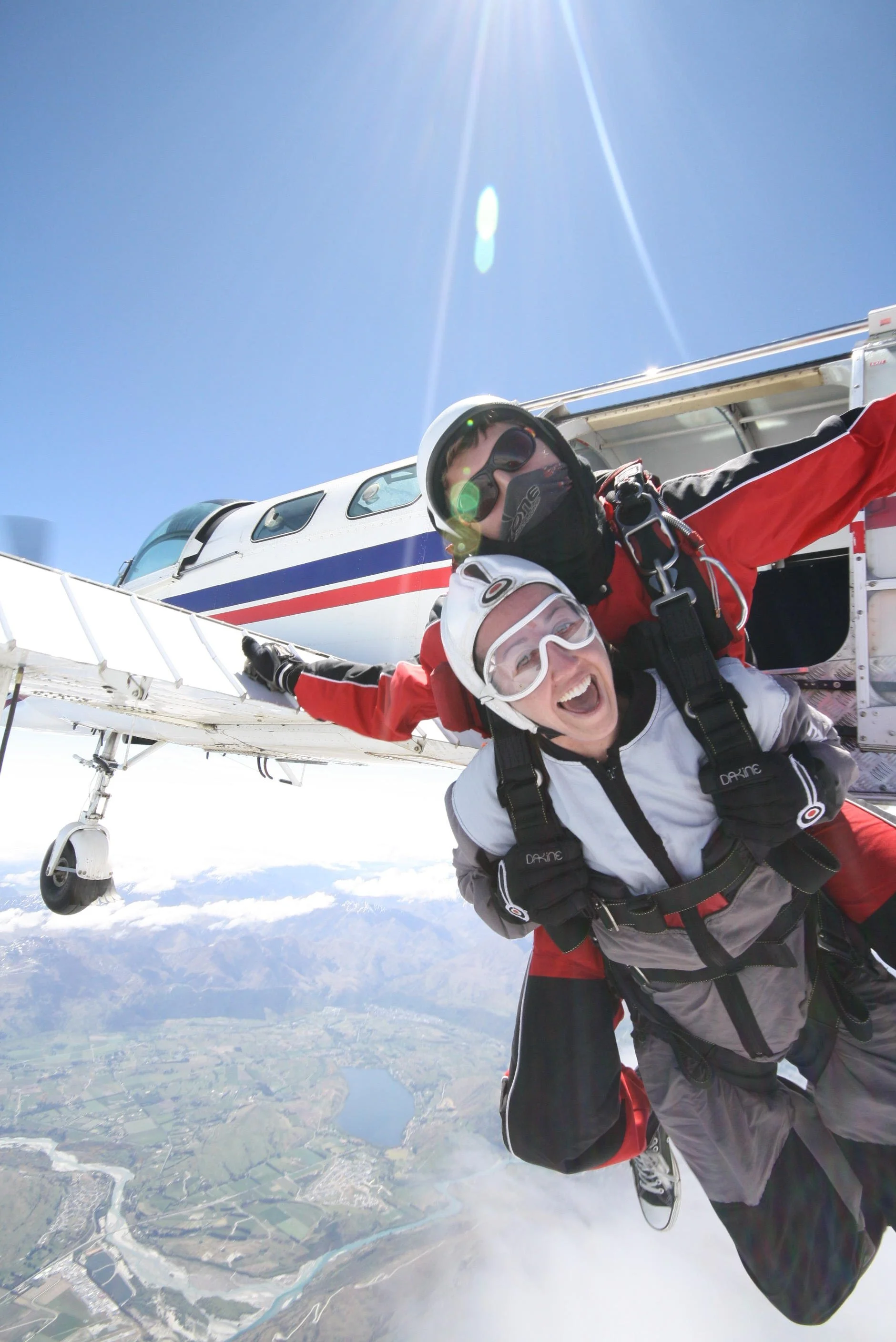 Kristina skydiving in New Zealand