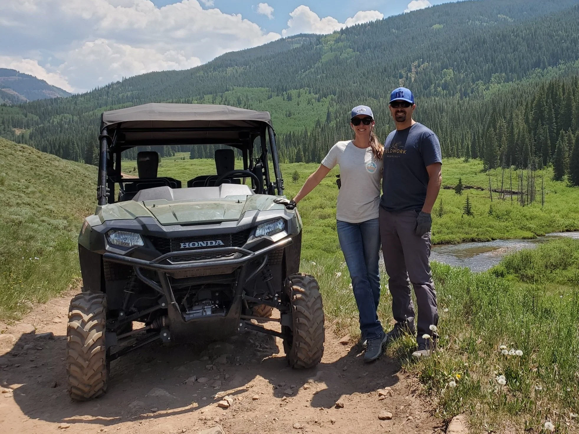 Kristina and Spencer offroading in Crested Butte
