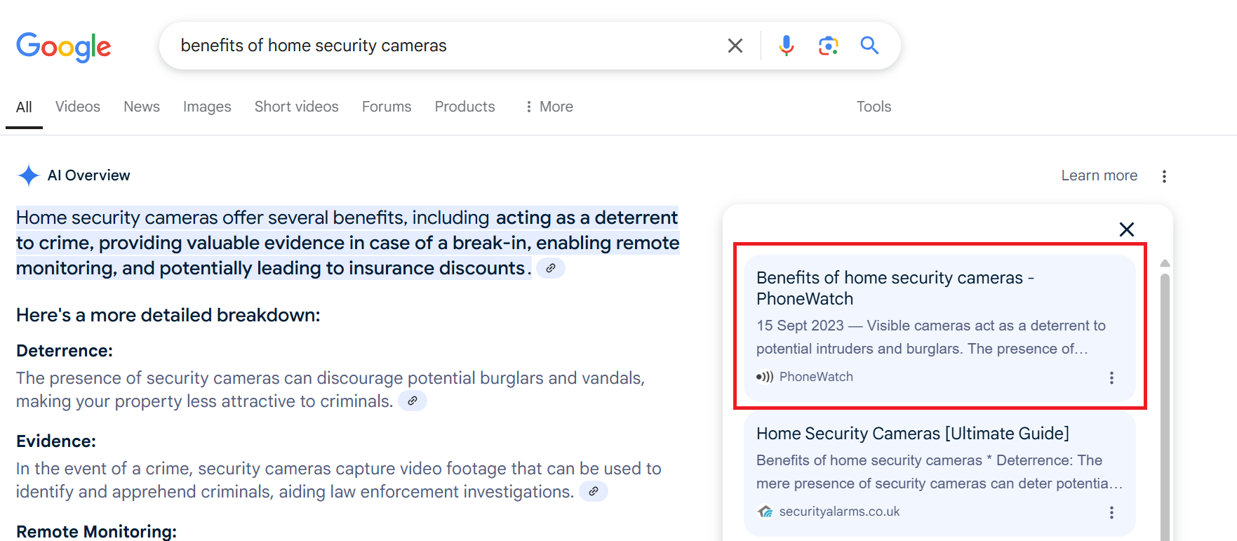 AI Overviews in Ireland - Home Security Cameras.png