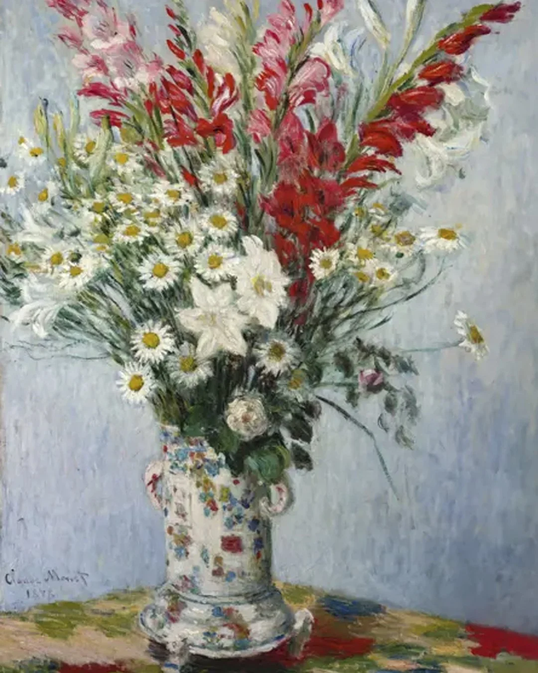 Claude Monet bouquet of gladiolas, lilies.jpg