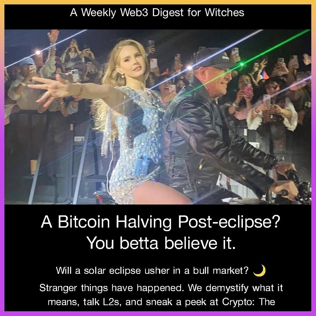 Will a solar eclipse usher in a bull market?&nbsp;🌙 Stranger things have happened. We demystify what it means, talk L2s, and sneak a peek at Crypto: The Game, Anon Island in our most recent newsletter. 💌 We also have some seriously AMAZING events c