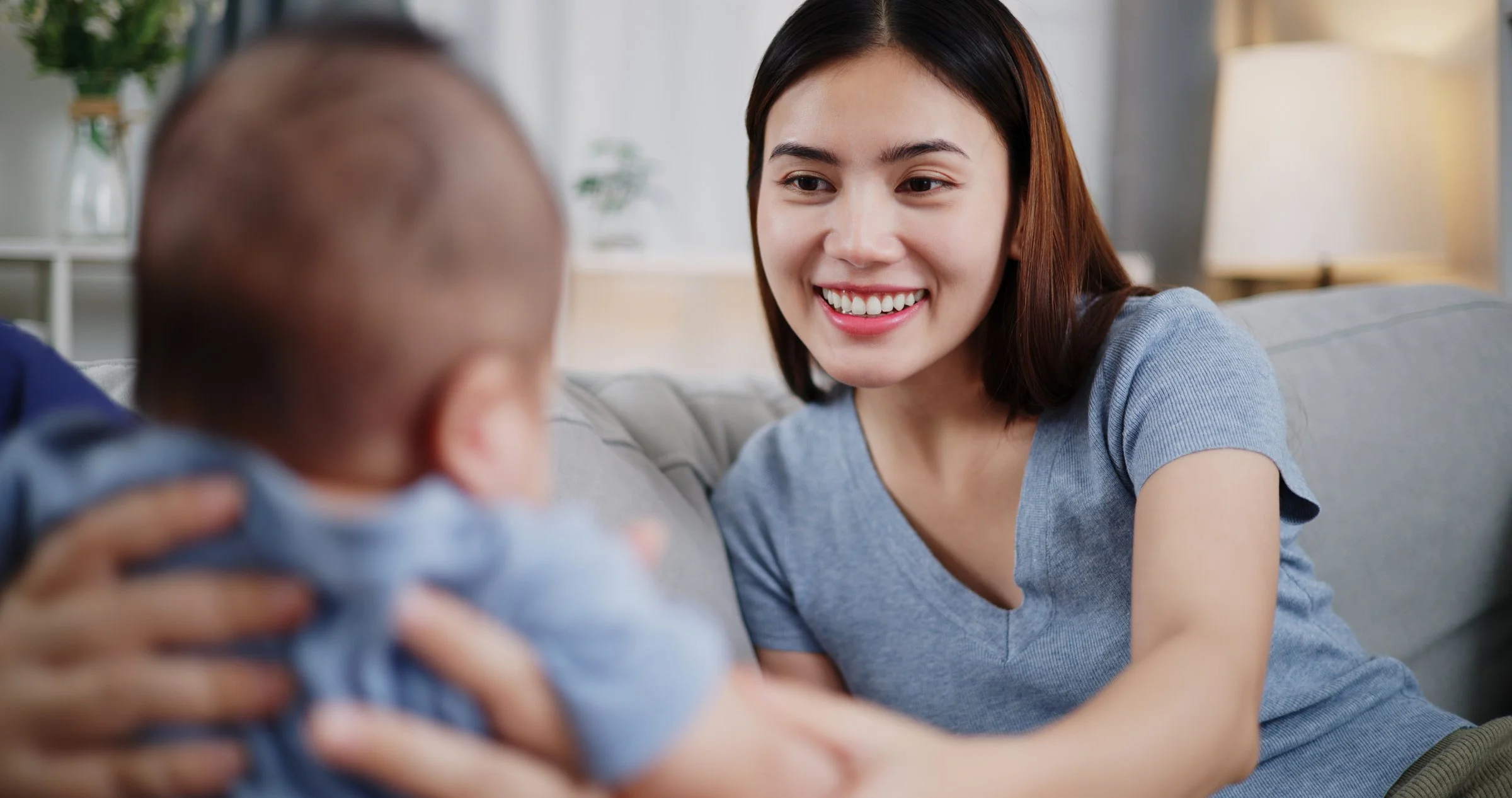 Nanny meeting a family after being matched by a professional agency.