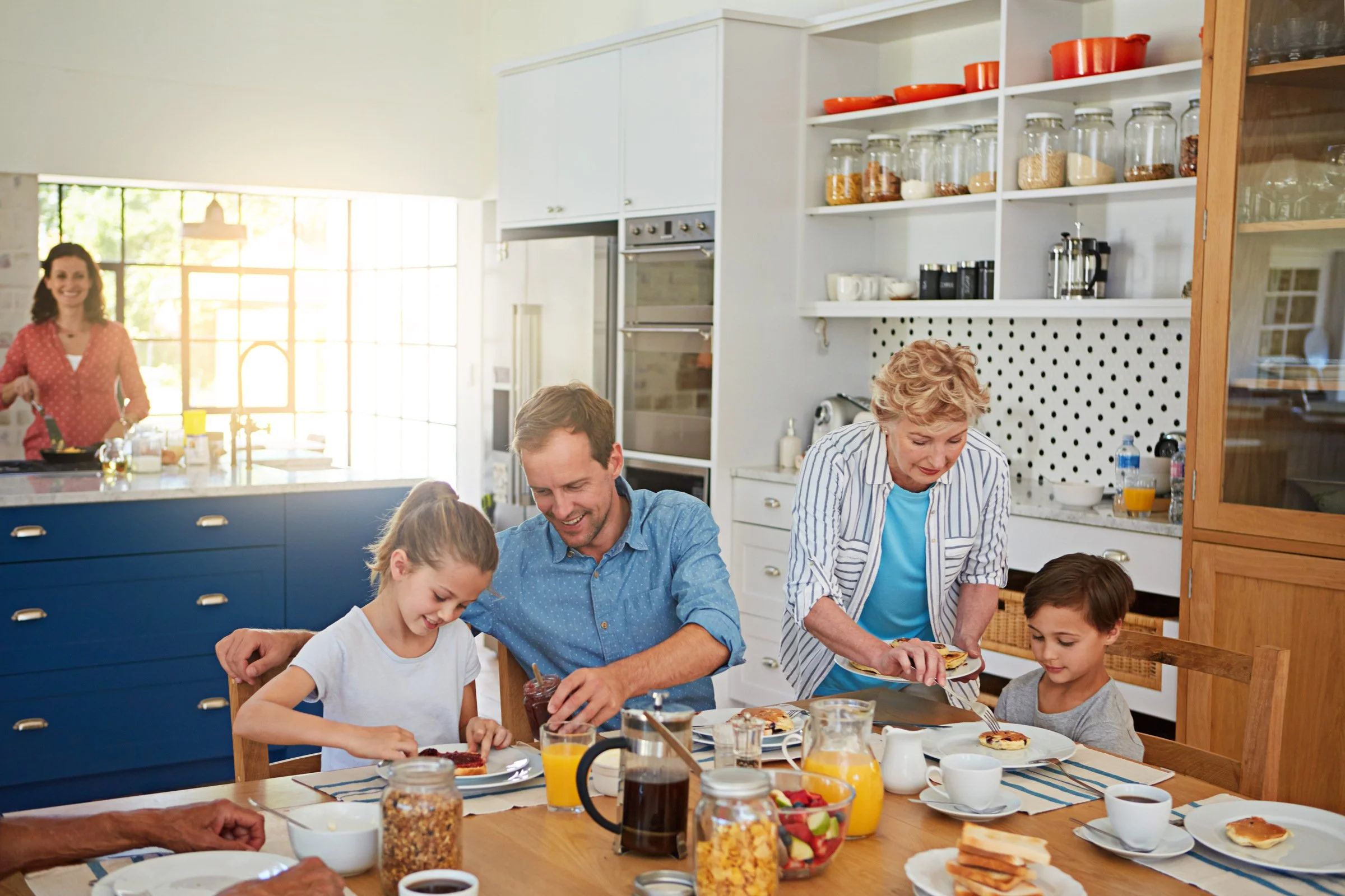 Cleveland family morning routine with children getting ready for the day
