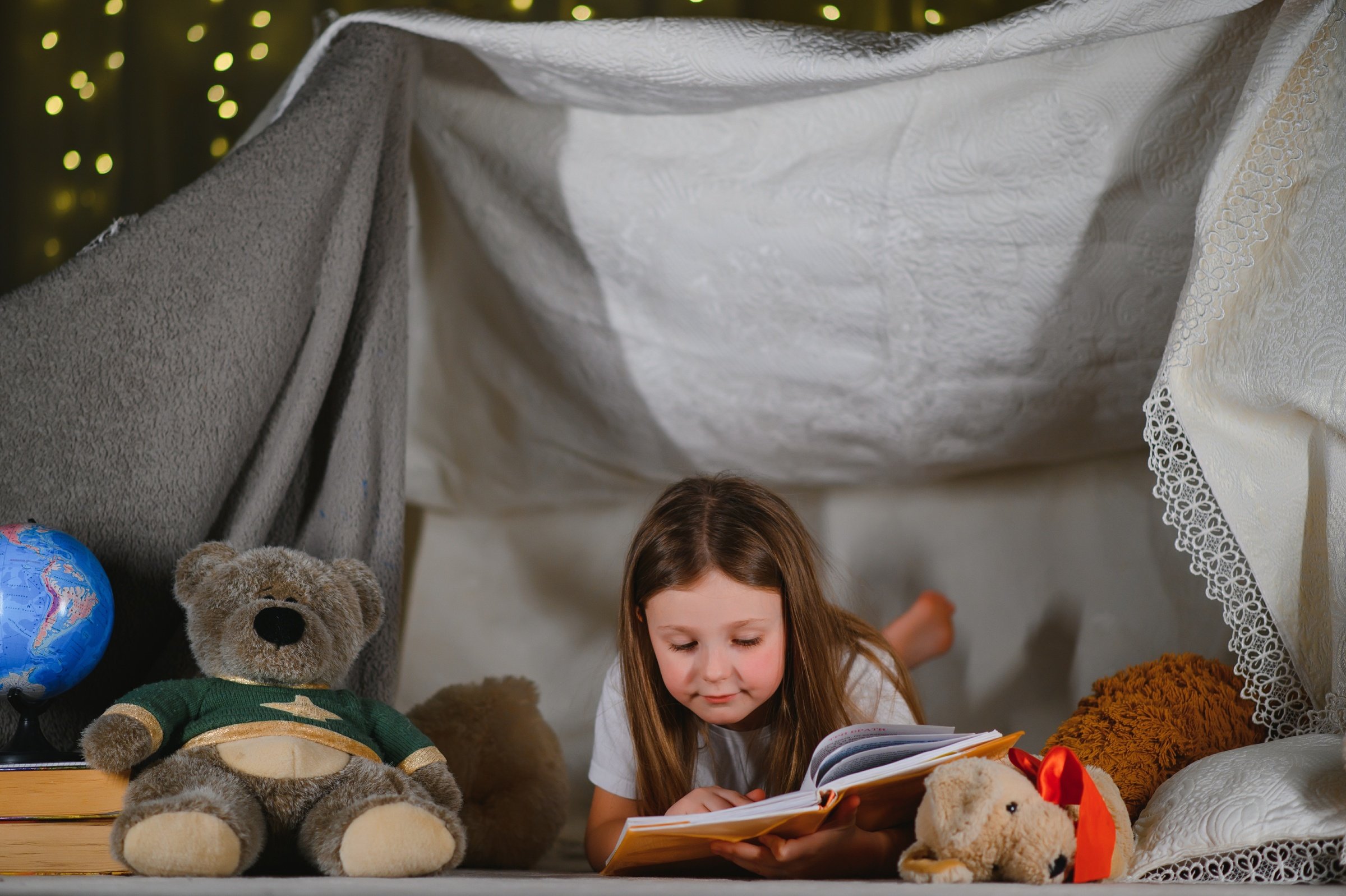 child taking quiet time during busy holiday season