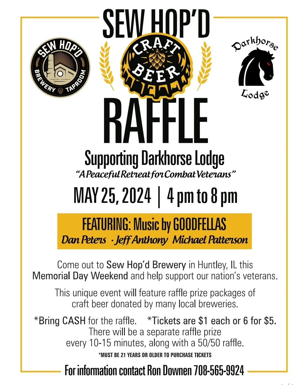 🍻 Calling all Chicagoland breweries! 🍻 

The Darkhorse Lodge is gearing up for their 3rd annual charity raffle event at Sew Hop'd on May 25th, and we need your help! If your brewery would like to support this great cause by donating some of your fa