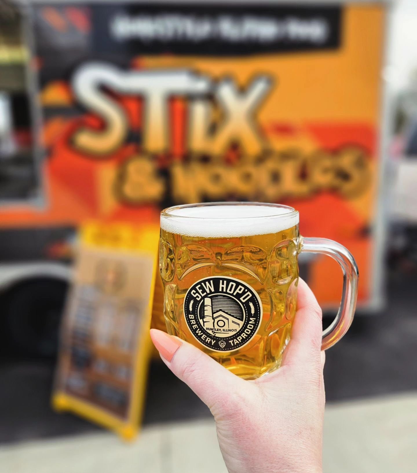 We're climbing the midweek hump and kicking off a new month! Our friends in the orange food truck are pulling up to the taproom today! @stixandnoodles will be here from 4:30-7:30 pm serving up all that amazing Filipino inspired deliciousness! The sun