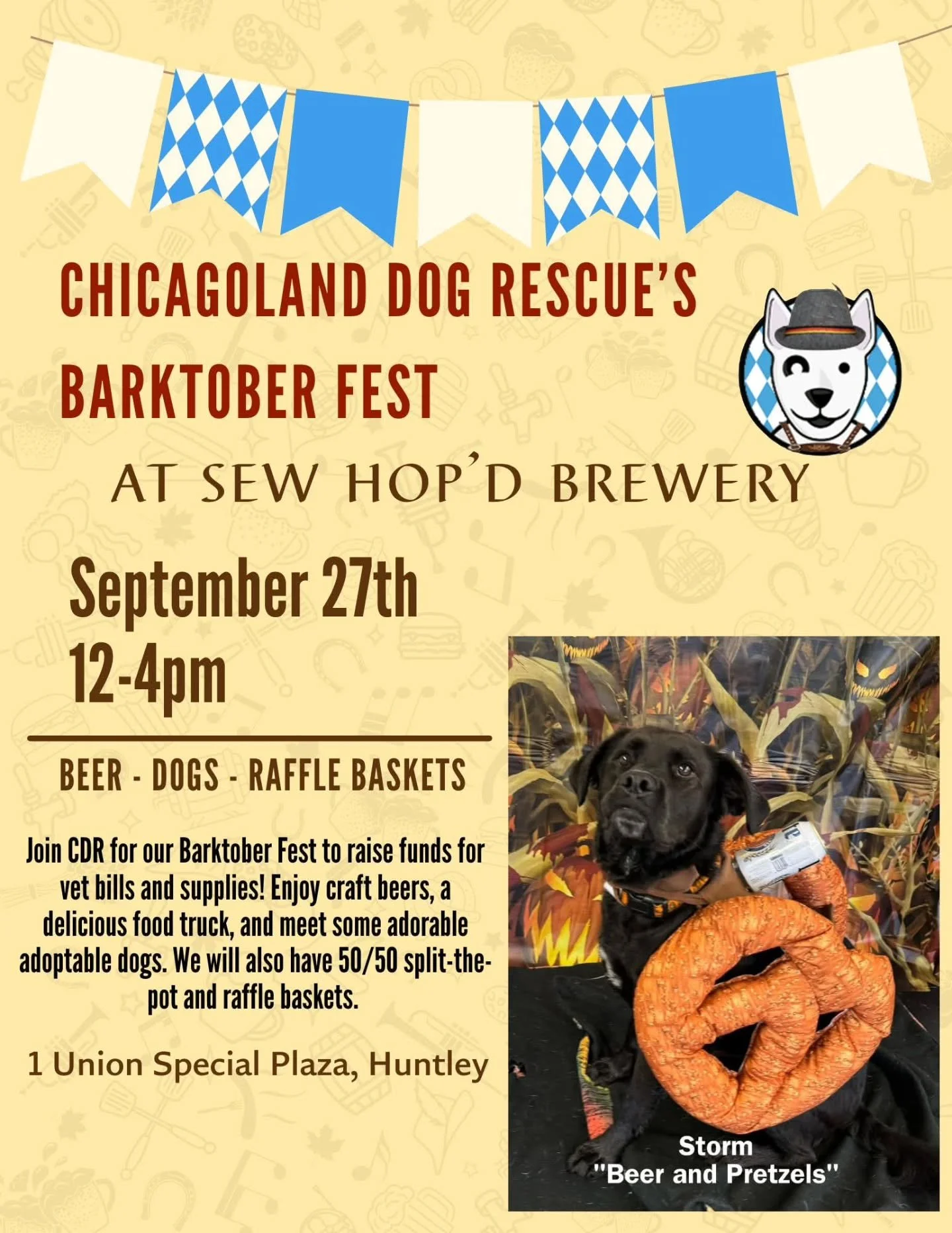 Saturday sunshine, cold beer, and plenty of puppy love &mdash; today&rsquo;s shaping up to be a great one at your favorite hometown brewery!! 

🐾 From 12&ndash;4 pm we&rsquo;re teaming up with Chicagoland Dog Rescue for their BarktoberFest fundraise