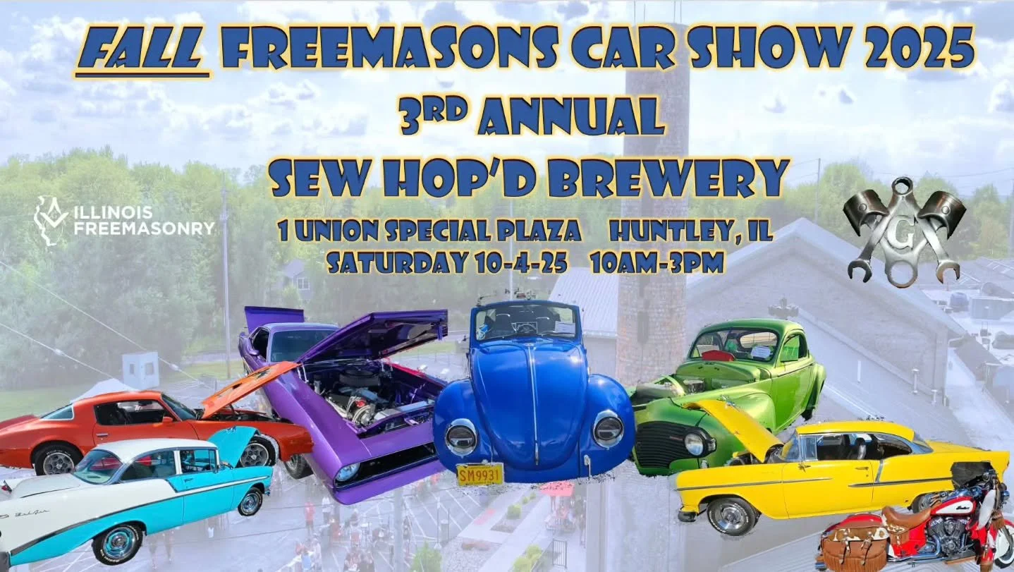 It's time for the 3rd Annual FALL Freemasons Car Show! Hosted once again by the Crystal Lake Masonic Lodge. 

Today | 10&ndash; 3 pm
100% of show proceeds benefit scholarships for college students + donations to youth organizations. 

Show Highlights