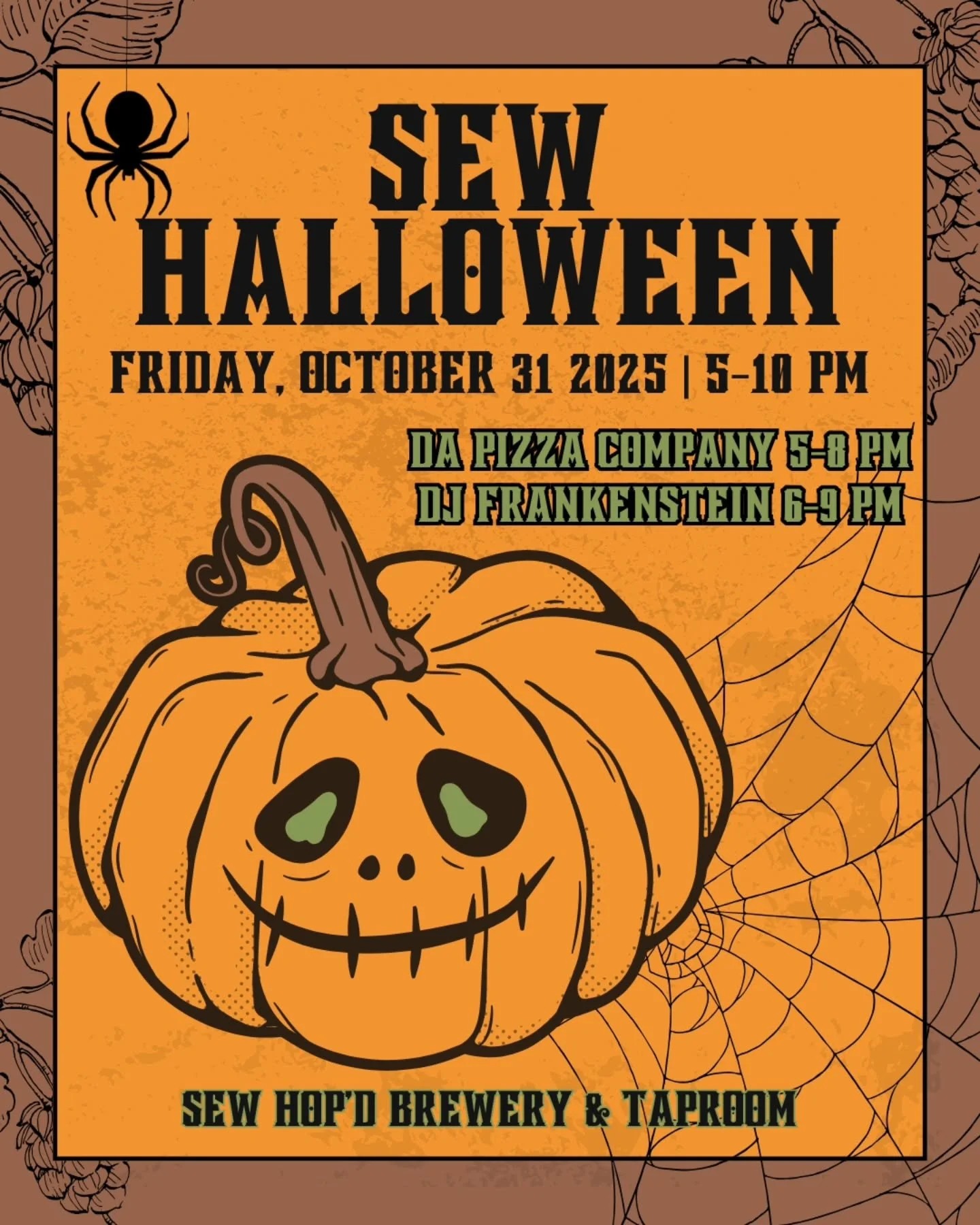🎃🕸️ Happy Halloween, Sew Hop&rsquo;d Fam!!🕸🎃 

Wishing all our little ghouls and goblins a safe &amp; spooky night of trick-or-treating! 👻 Stop by the taproom for a treat (no tricks, promise 😉) before the real monsters come out&mdash; 

Because