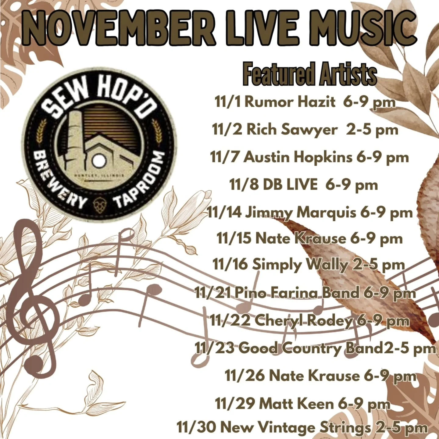 🎶NOVEMBER LIVE MUSIC 🎶