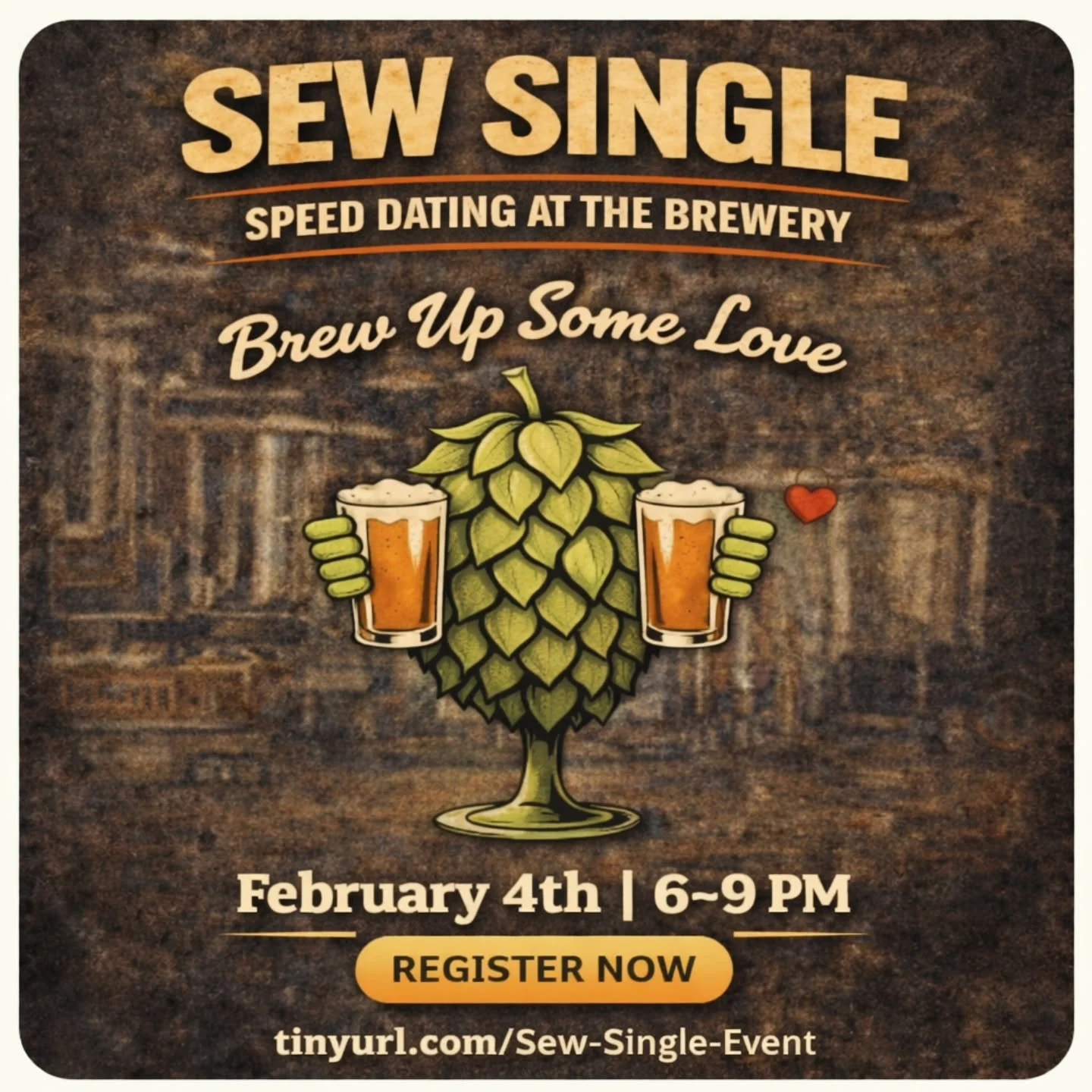 It&rsquo;s hereeee! 💘🍻💘
We&rsquo;re SO excited to be hosting our very first Sew Single Speed Dating Event tonight at Sew Hop&rsquo;d &mdash; and it&rsquo;s shaping up to be a fun one. 

Dating apps got you down? Ready to make a real-life connectio