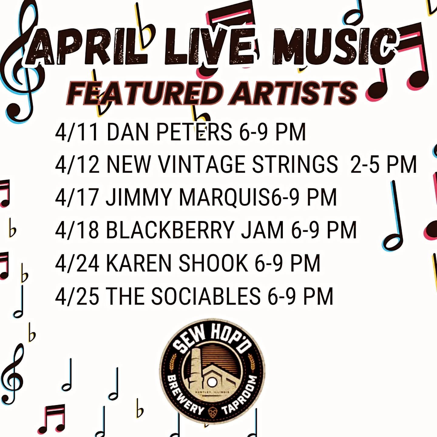 🎶APRIL LIVE MUSIC 🎶