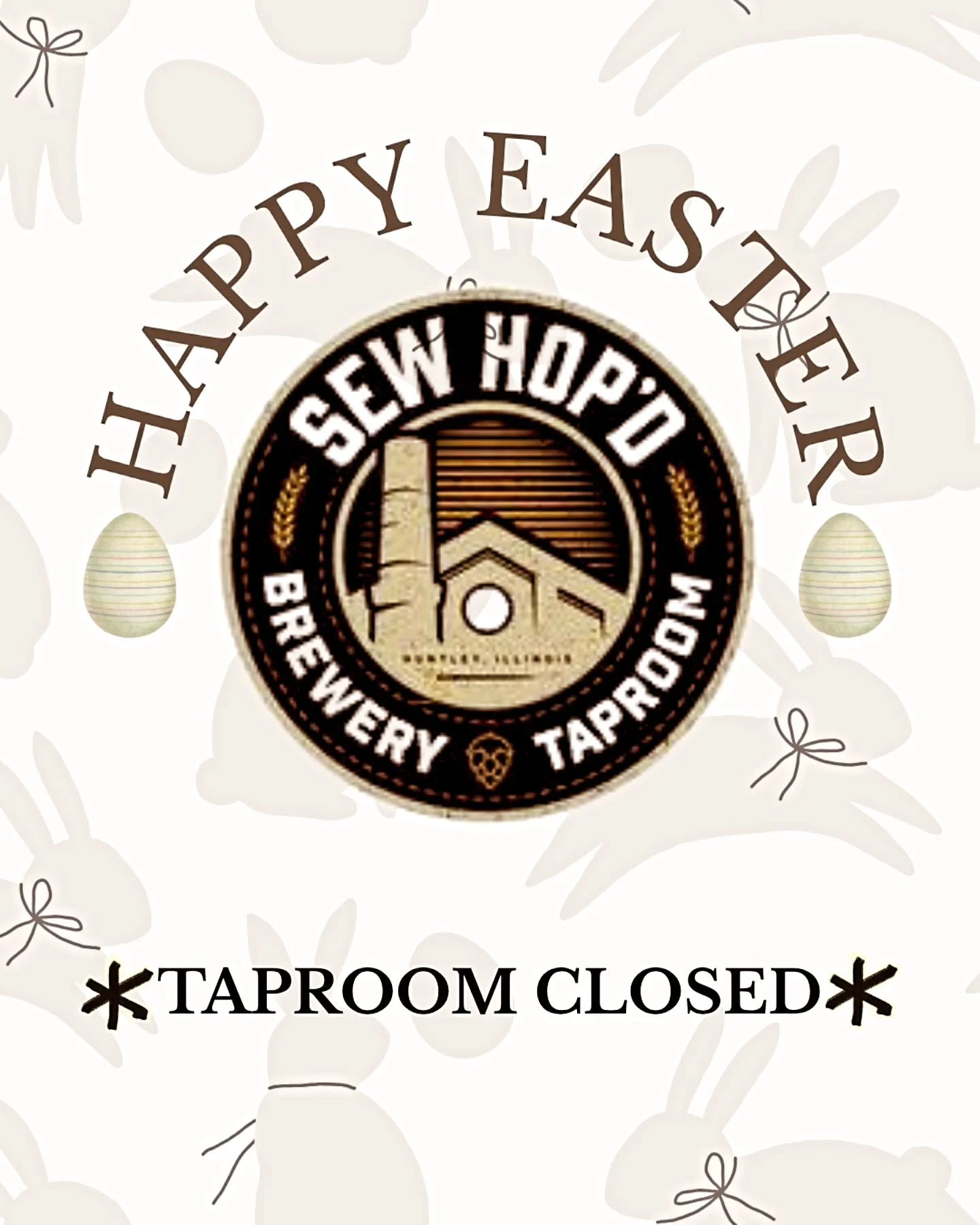 Hoppy Easter, Sew Hop&rsquo;d family! 🐰
Wishing you a day full of great food, even better company, and plenty of good beer.🍻

We&rsquo;ll see you back here Tuesday for Trivia &amp; tacos&mdash;don&rsquo;t miss it!