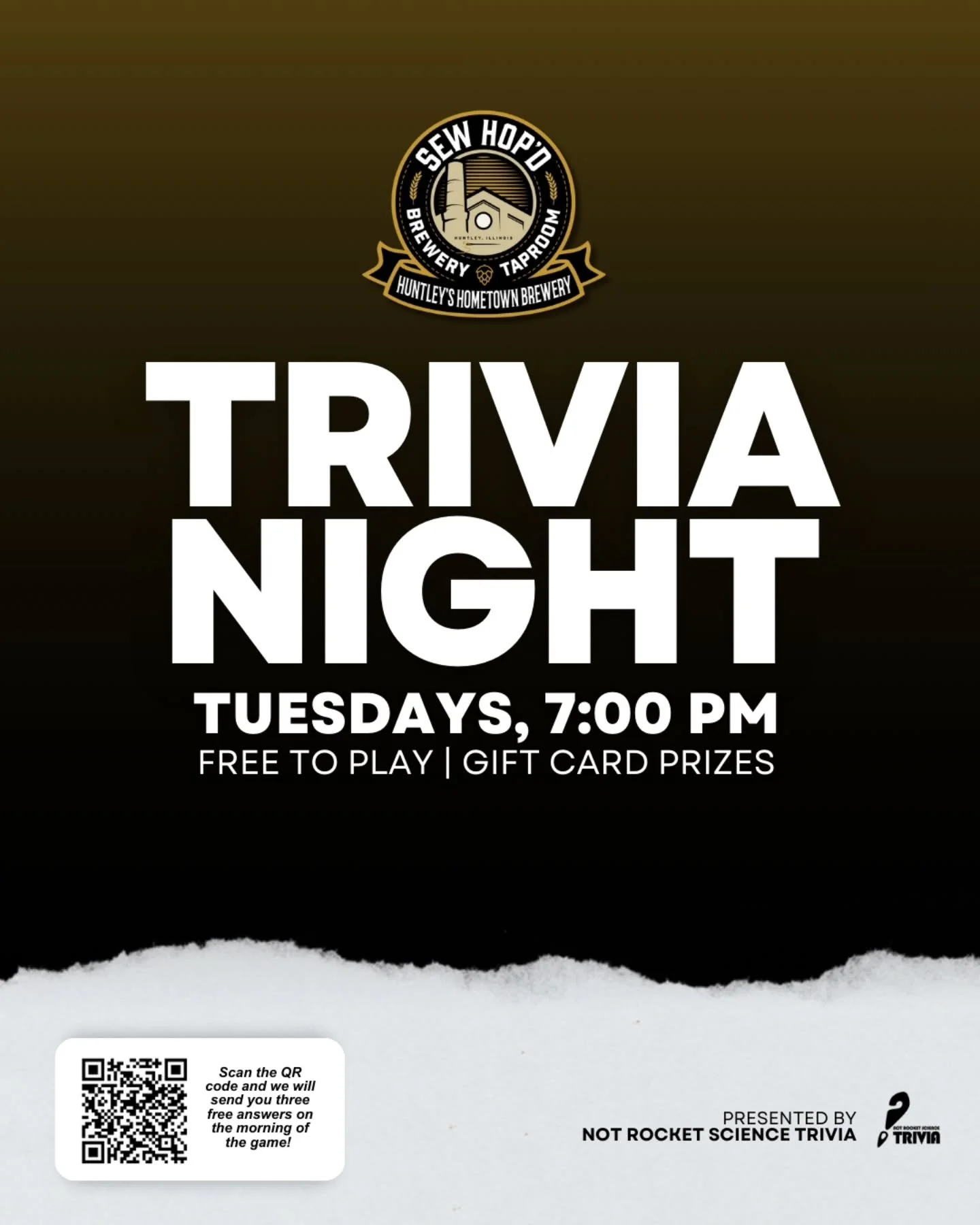 It&rsquo;s Tuesday&hellip; you know what that means... 🌮🍻
Tacos + Trivia night! @deltorostreettaco is here 5&ndash;8 pm serving up the goods. Grab your seats, get some grub, and get settled in&mdash;Trivia kicks off at 7 pm sharp!
Come hungry, brin