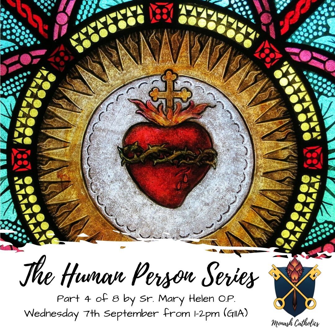 'The Human Person' formation series by Sr Mary Helen will be on today from 1PM-2PM in G11A in the religious centre. If you're interested in Catholic philosophy feel free to come along 😃  God bless 🙏