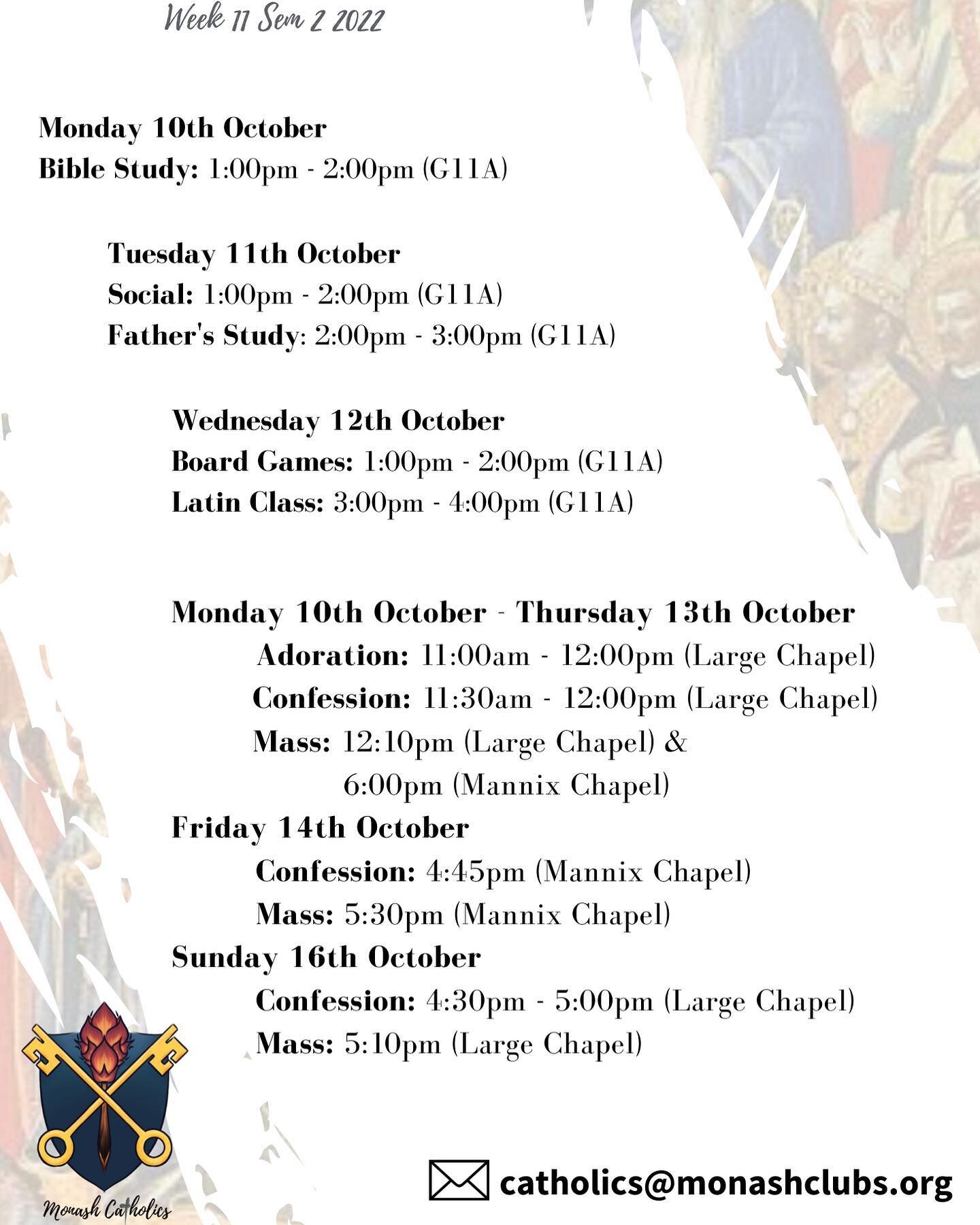 Hey everyone,
We hope you enjoyed your weekend and we look forward to seeing you around at some of our events this week!