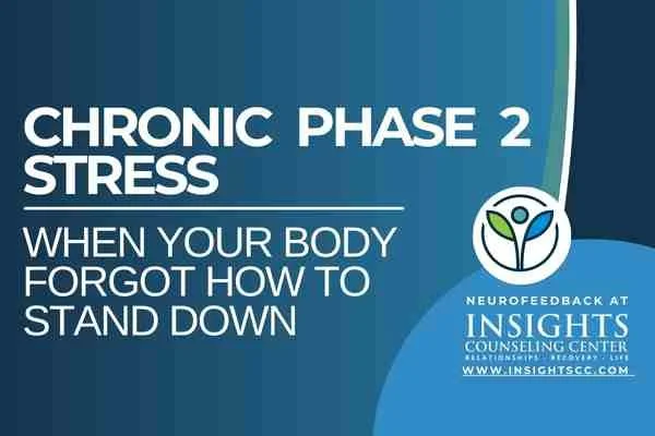 Chronic Phase 2 stress brain map pattern — when your body forgot how to stand down