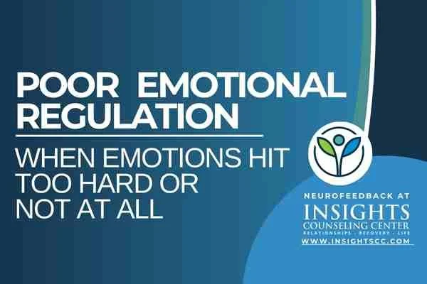 Poor emotional regulation brain map pattern — when emotions hit too hard or not at all