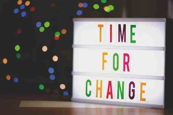 time for change sign