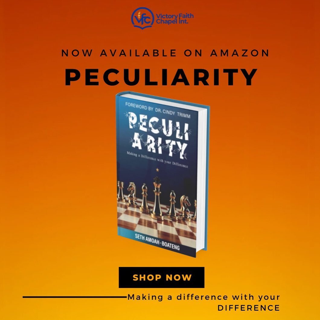 If you are ready for personal development and to reach your next level of identity, you must read our Pastor&rsquo;s(@thepastorseth) new book, 
&ldquo;PECULIARITY&rdquo; 

🔵This will change your life and change your mind. It&rsquo;s time for a revel