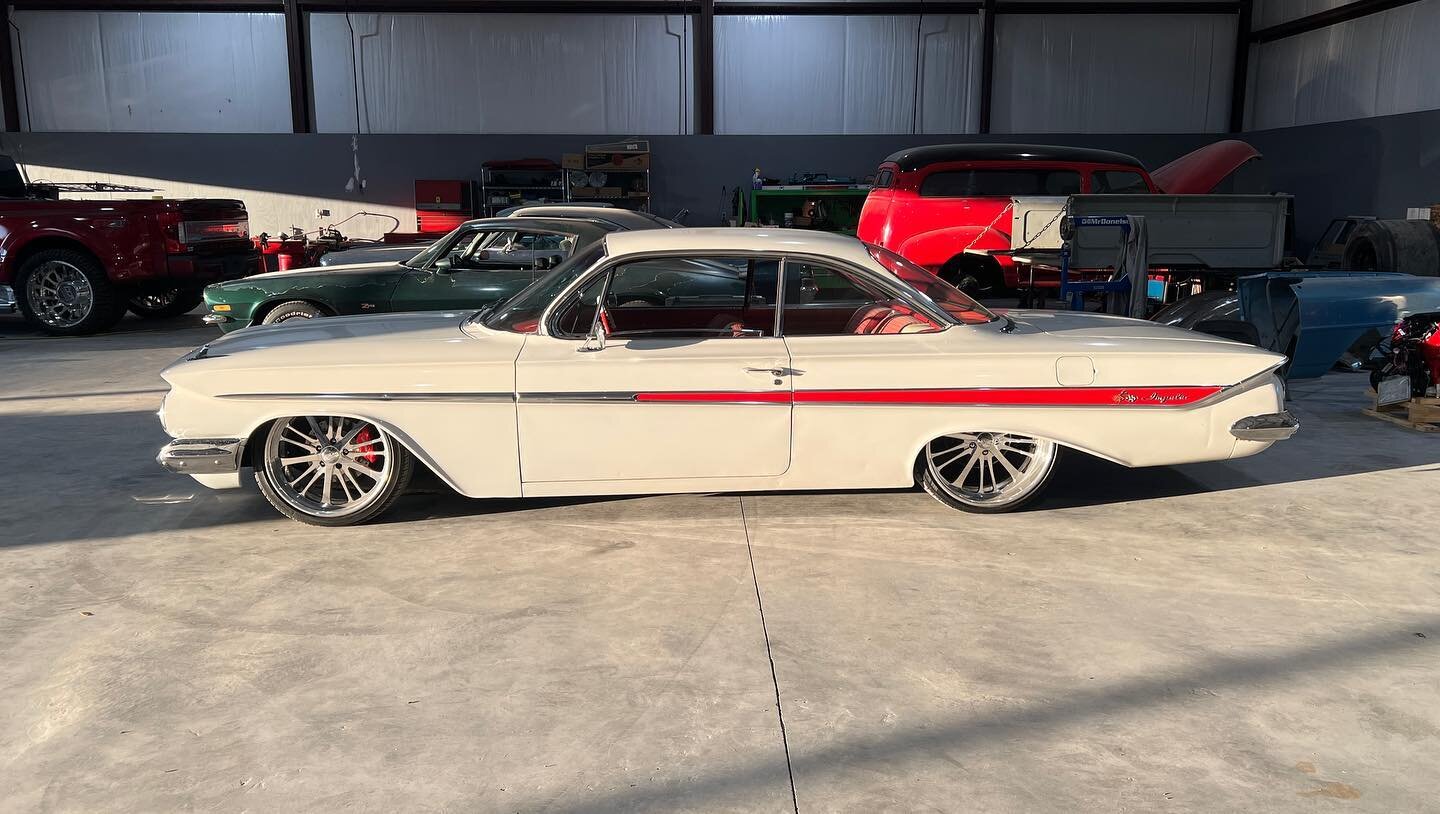 Tearing down this beautiful 1961 Impala bubble top for a new heart transplant, while we&rsquo;re at it we are going to dress up the firewall, color match it and wheel wells, por15 front half of frame, build some nice control arms. Also upgrading stee