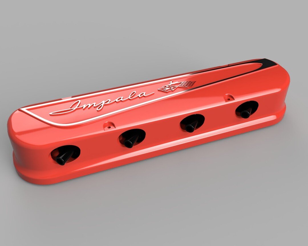 @johnvega69 got these gems coming right up for @ivillarreal 's 61 Impala bubble top going on his freshly built Ls engine. New 61 style design for the top coil cover with 61 script, cant wait to get it put together to see the finished product. Cad/Cam