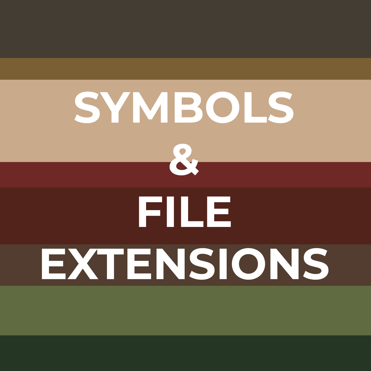 Word Bank Inventory: Symbols & File Types