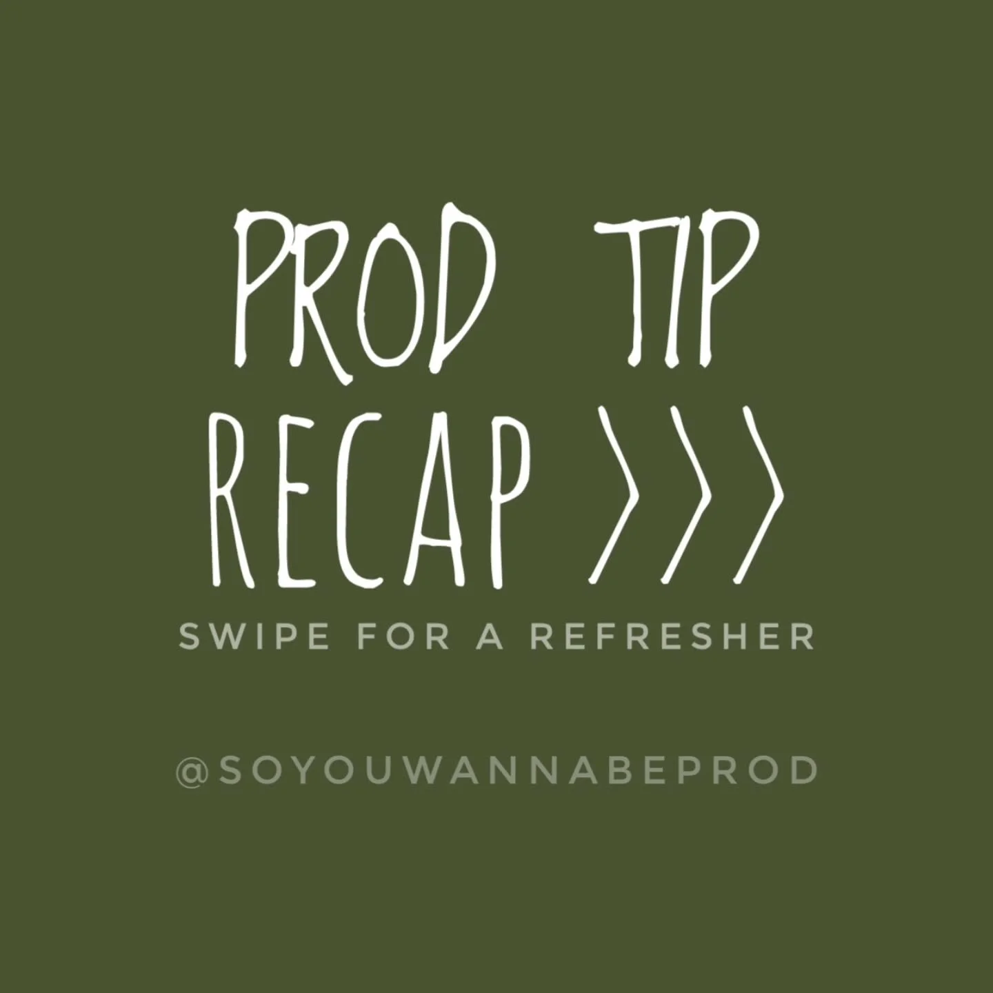 Prod Recap π€ // Speaking of #123 my greatest fumble has always been mistakenly sending a CLIENT our OT meal list which included who's staying in overtime and what food they'd like for dinner π«  I hope they appreciated how hard we were working. π Wh