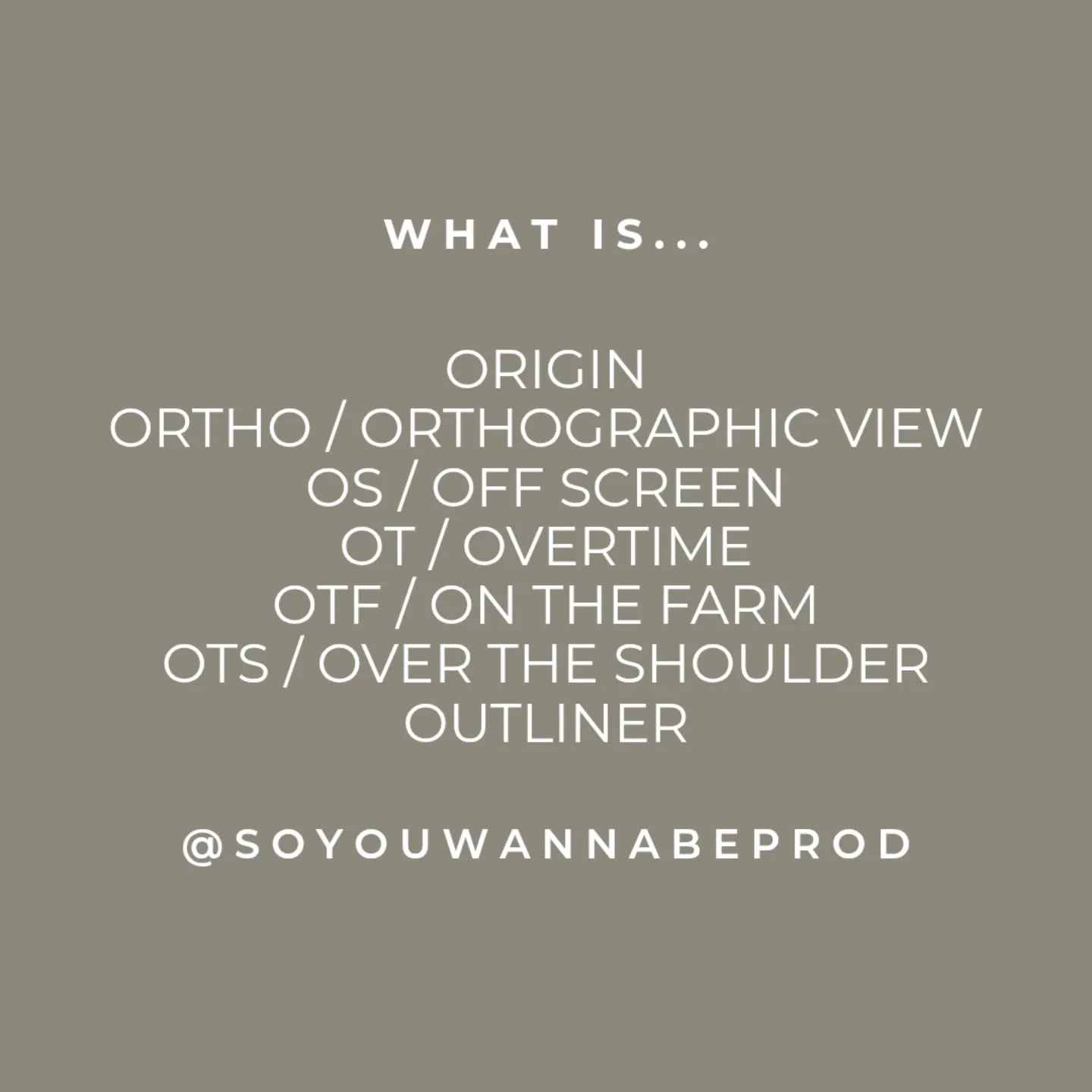 Today's episode was brought to you by, The Letter "O" π€£ // Anywho, here's the latest set of vocab for Prod. :) 
.
.
.
.
.
Disclaimer: Descriptions are less technical than their complete definition. Simplified for the benefit of those who a