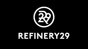 Refinery29 logo with black background and white text